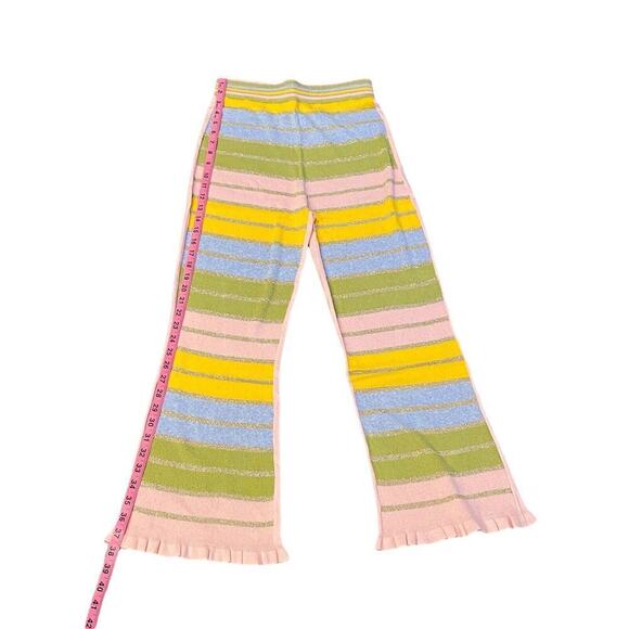 LoveShackFancy Kaiden Cotton Linen Blend Pants Pastel Rainbow Sz S NWT - Picture 7 of 8